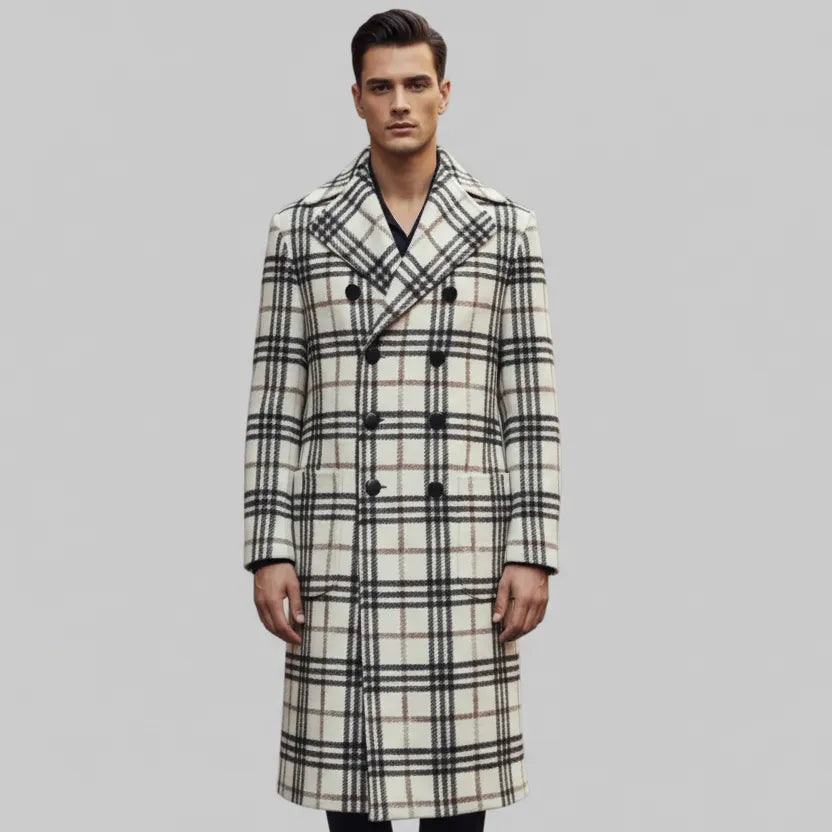 Cappotto 190201B2200 Doppio Petto a Quadroni