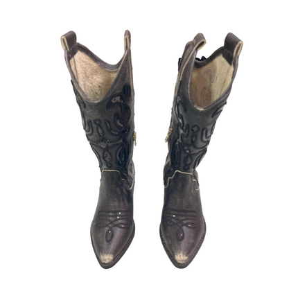 Stivale Donna Camperos in Pelle con Ricami