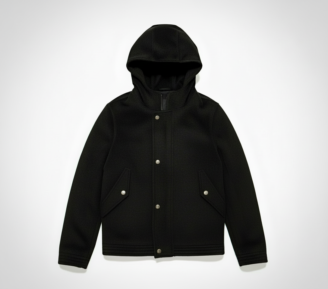 GIUBBINO 4092 IN PANNO CON CAPPUCCIO