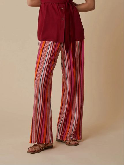 Pantalone Lungo Rigato Multicolor con Elastico PENNYBLACK