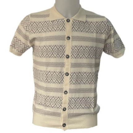 Polo modello camicia a fantasia RETOIS