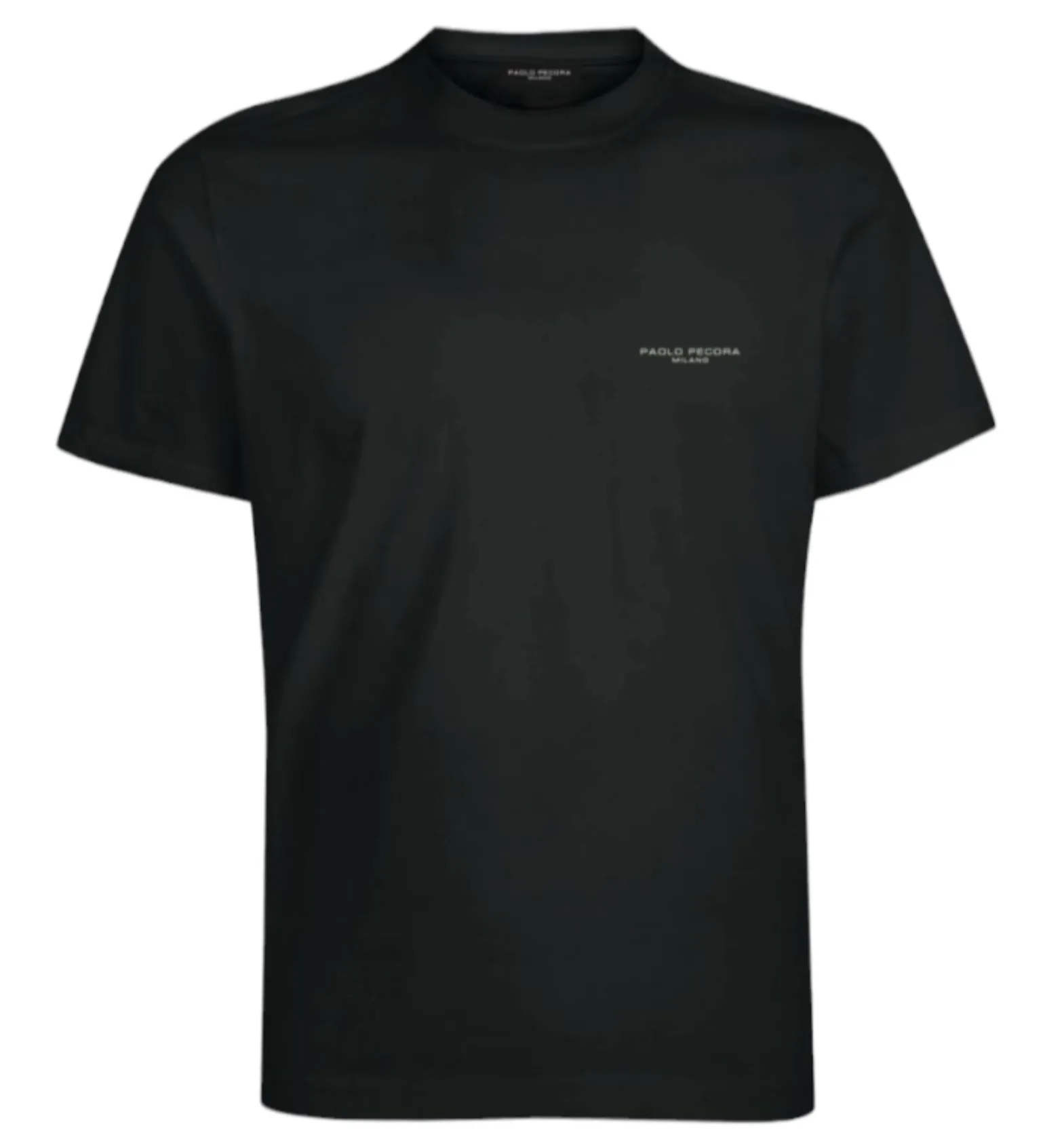 T-Shirt giro collo fit regolare con logo PAOLO PECORA
