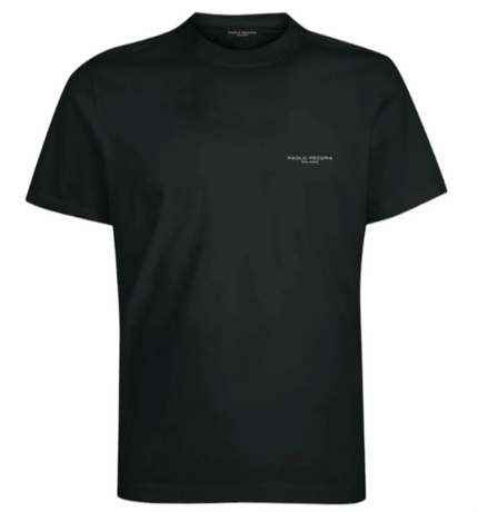 T-Shirt giro collo fit regolare con logo PAOLO PECORA