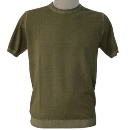 Maglia girocollo con bordi a costine RETOIS