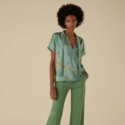 Blusa LOUVRE in Twill a Fantasia