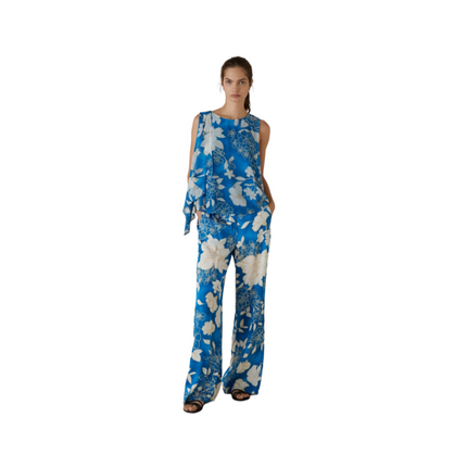 Top AGGRAVI in georgette con scollo rotondo