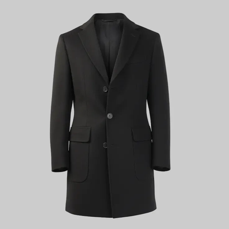 Cappotto MILANO1500 Monopetto in Cashmere e Cinturino sul Retro
