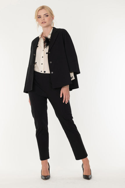 Pantalone dritto con elastico in vita