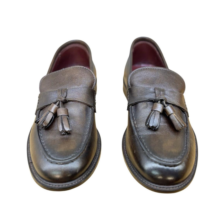 Mocassino 6603 in pelle con ciondoli