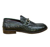 Mocassino 6604 in pelle intrecciata con fibbia