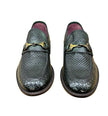 Mocassino 6604 in pelle intrecciata con fibbia