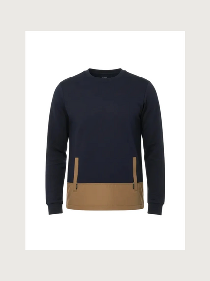 Felpa fondo a contrasto Alessandrini blu da uomo - Collezione Autunno - Wemax.it