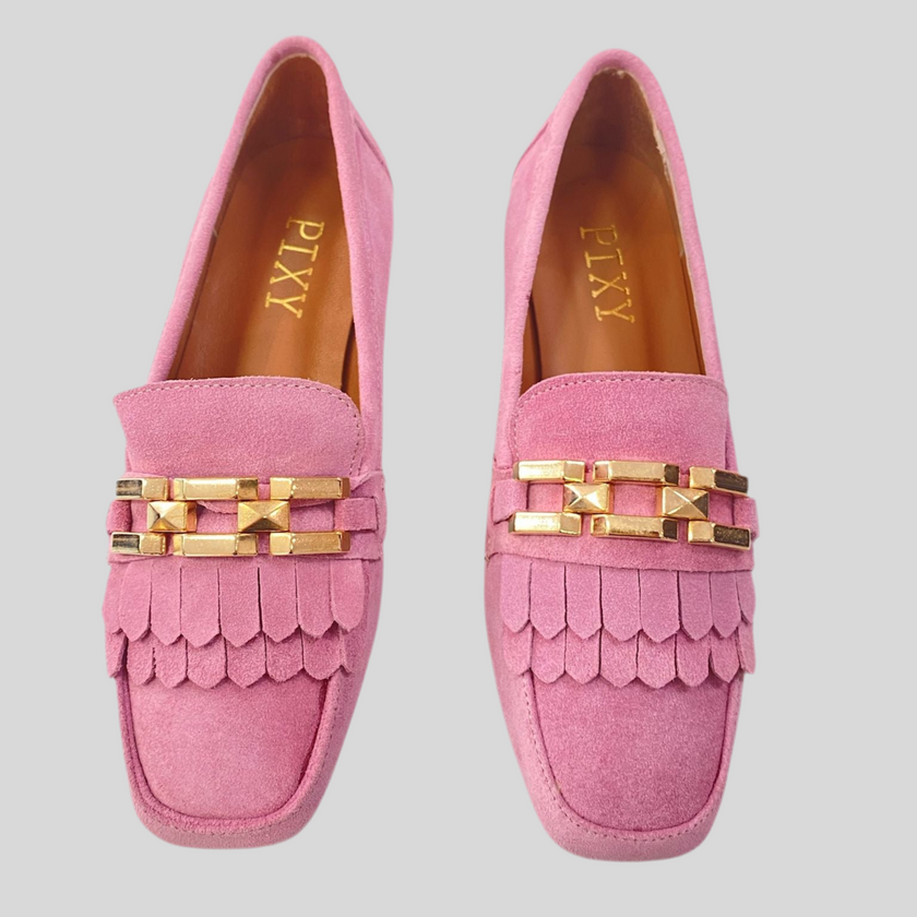 Mocassino pattina con fibbia oro PIXY