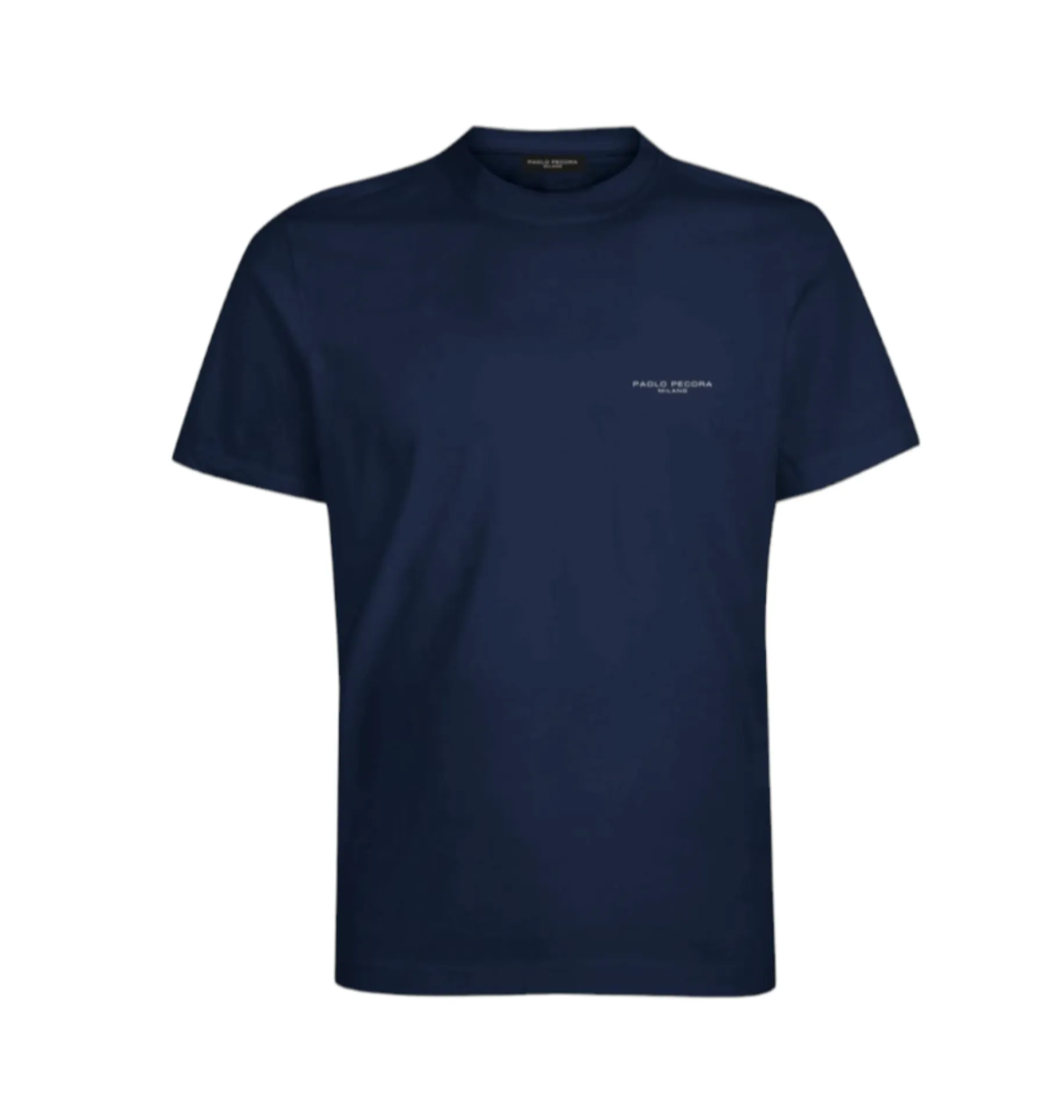 T-Shirt giro collo fit regolare con logo PAOLO PECORA