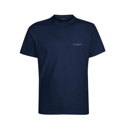 T-Shirt giro collo fit regolare con logo PAOLO PECORA