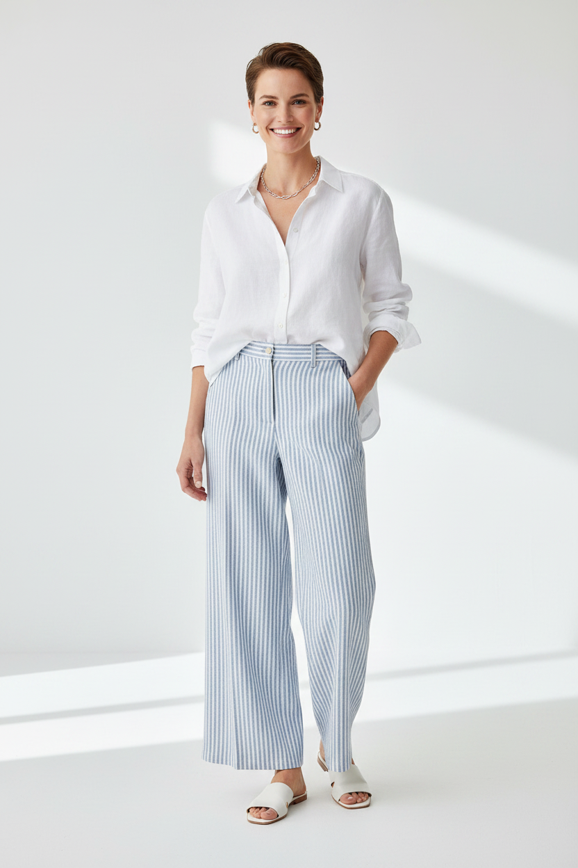 Pantalone Ampio in Lino