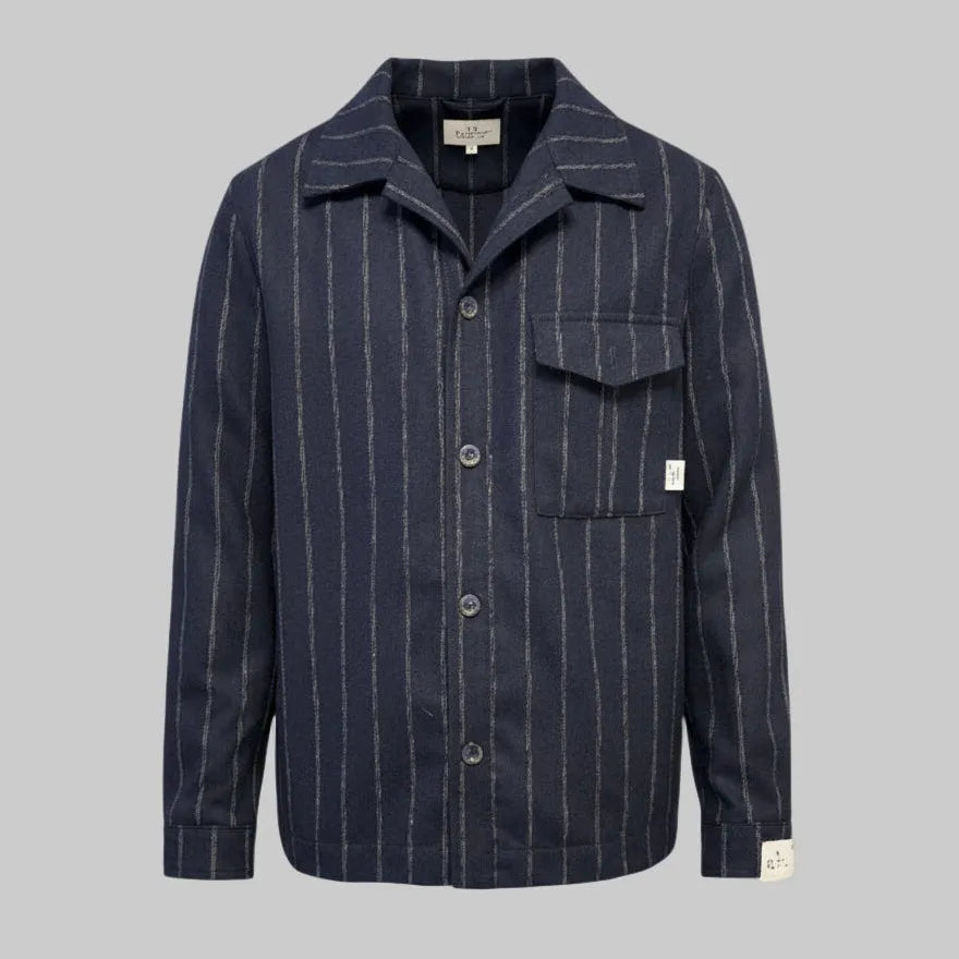 CAMICIA 7701 Musica OVER FIT GESSATA ALTATENSIONE — dettaglio tessuto | WEMAX
