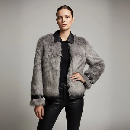 PELLICCIA C207G ECO PELLE PIUMATA