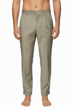 Pantalone con pence e risvolto