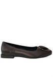 Ballerina in ecopelle con accessorio sul davanti tacco 3cm PIXY