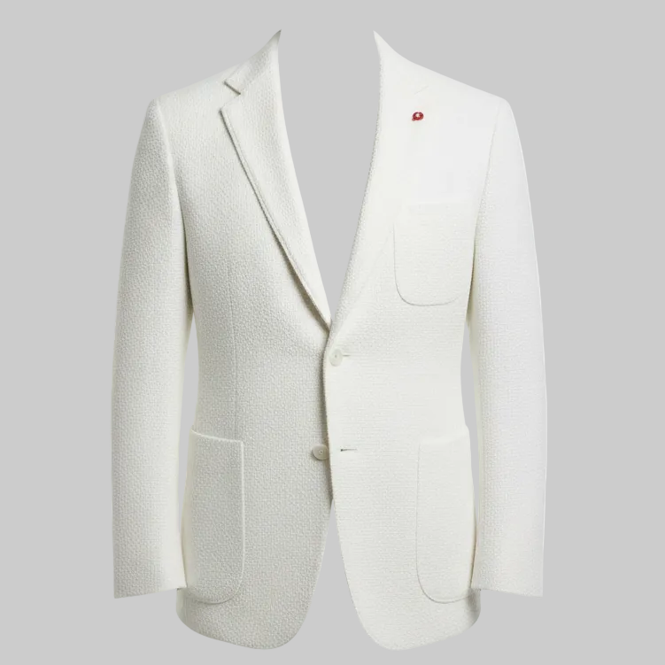 Giacca monopetto con rever a lancia