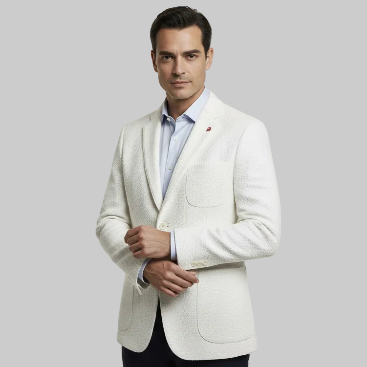 Giacca monopetto con rever a lancia