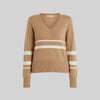 Maglia scollo a v con righe