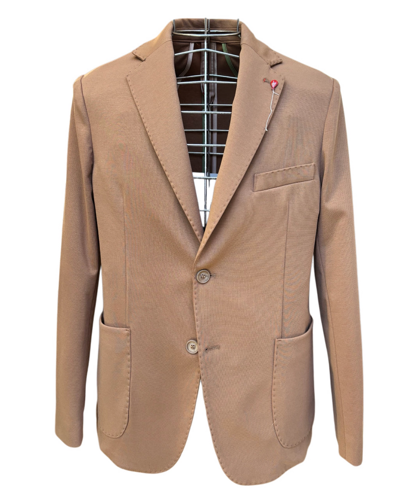 Giacca Slim Doppio Bottone con Tasca a Toppa e Rever Classico BERNESE