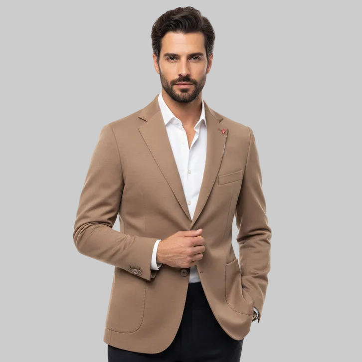 Giacca GI01 slim 2bottoni tasca a toppa e rever classico