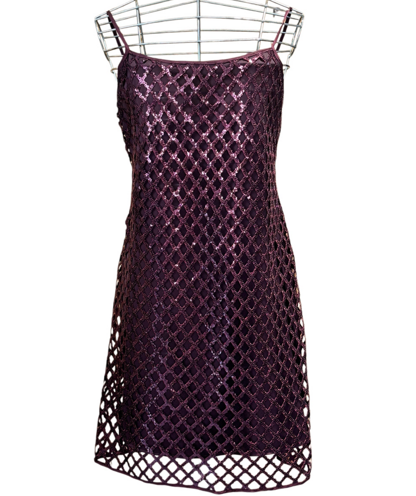 Abito corto a rete con strass e bretelline EMME MARELLA