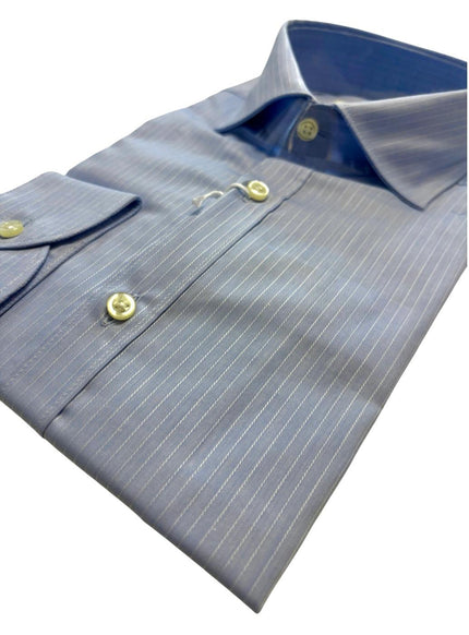 Camicia con taschino e motivo rigato sottile GIANMARCO