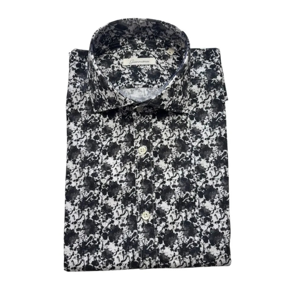 Camicia 921267/03 con stampa astratta GIANMARCO