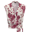 Top Smanicato ad Incrocio con Fantasia a Fiori EMME MARELLA