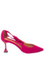 Dècolletè in pelle scamosciato con laccio schiava e punta tacco quadrata alta 8cm PIXY