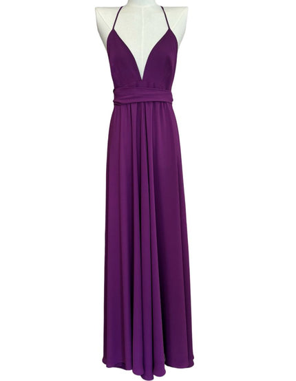 Abito lungo bretelline con stola MAESTA