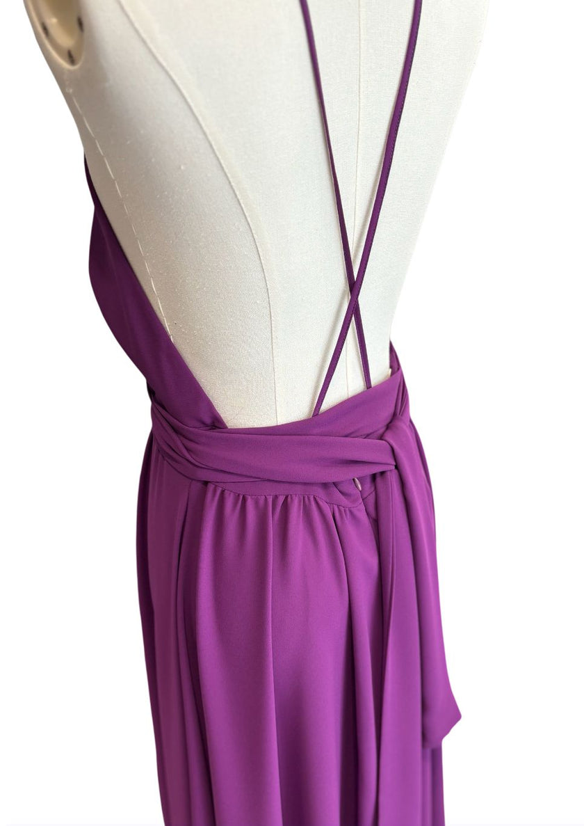 Abito lungo bretelline con stola MAESTA