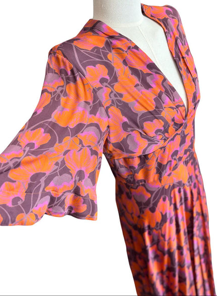 Abito lungo fantasia floreale MAESTA