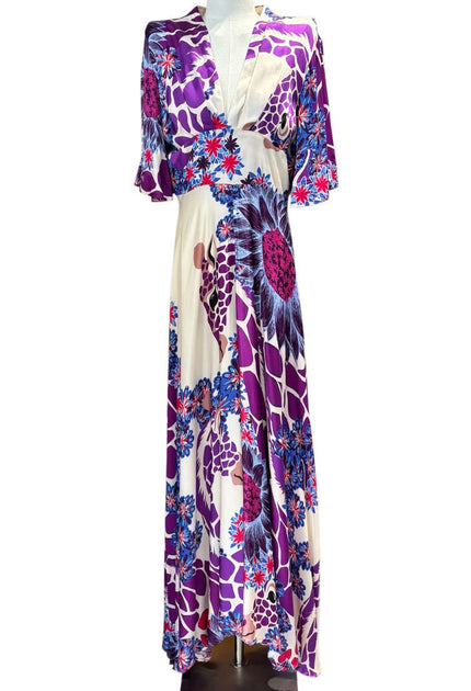 Abito lungo fantasia floreale MAESTA