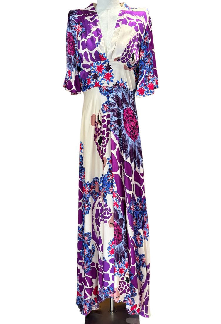 Abito lungo fantasia floreale MAESTA