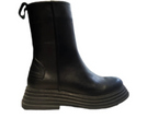 Stivale in pelle con zip e doppia suola alta 8 cm PIXY