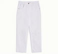 Pantalone in bull di cotone con ricami sangallo PENNYBLACK
