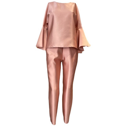 Pantalone classico in raso modello capri