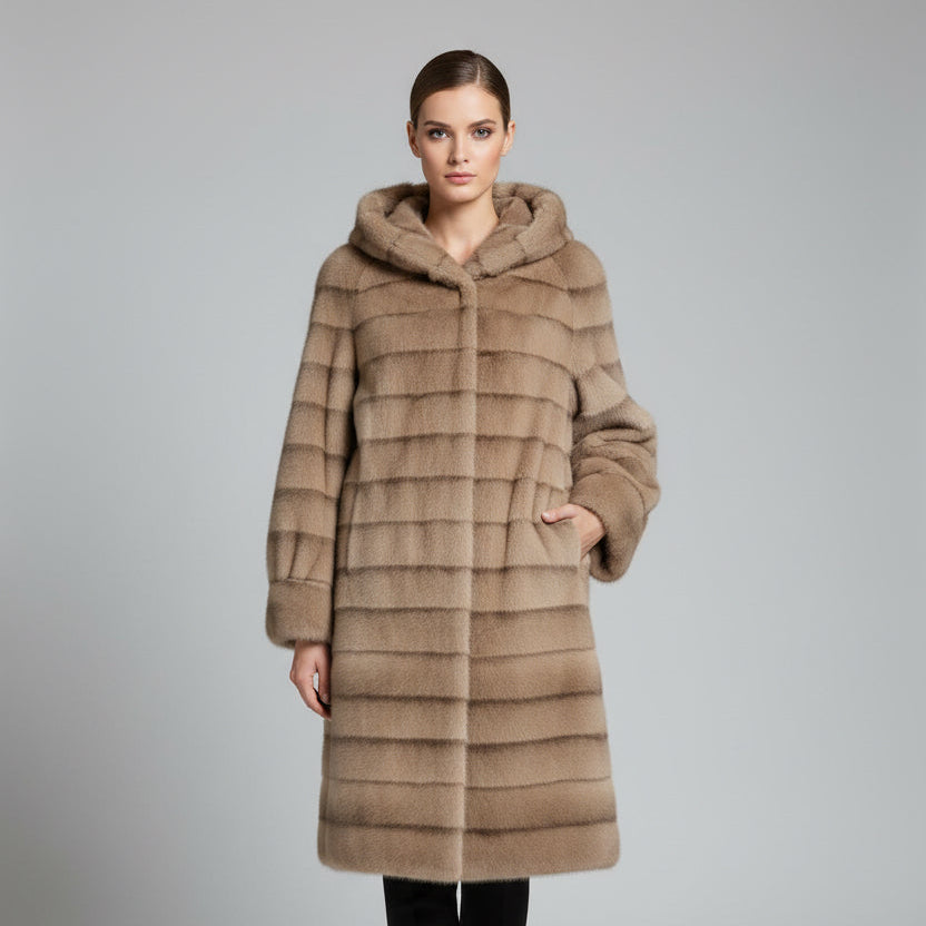 ECOPELLICCIA LUNGA EGO CON CAPPUCCIO