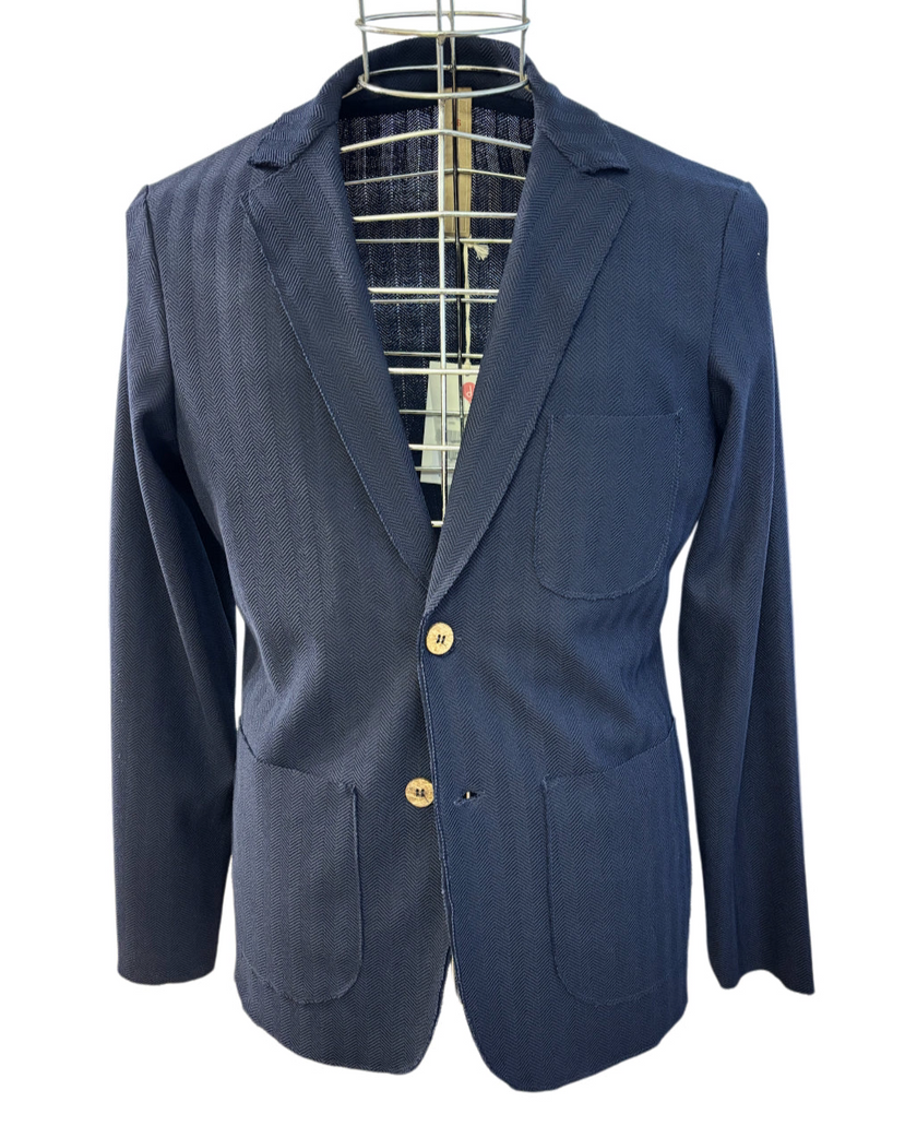 Giacca Slim con Rever Classico e Bottoni a Contrasto BERNESE