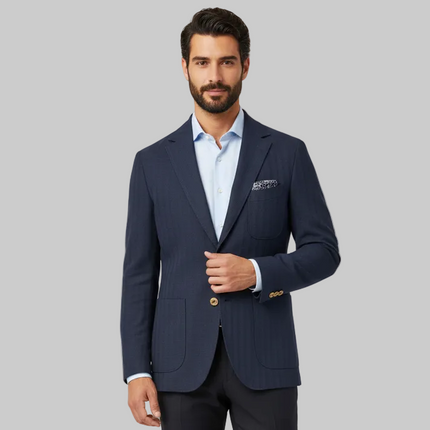 Giacca GI2507 slim con rever classico e bottoni a contrasto