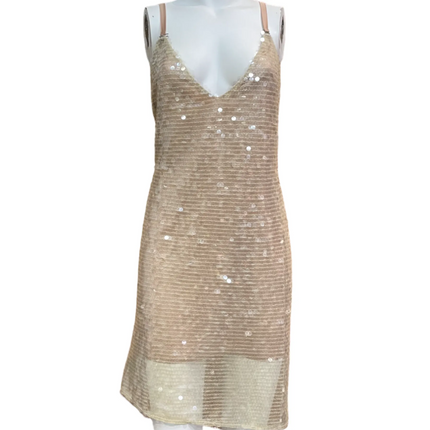 Abito corto in paillettes con schiena scoperta FELEPPA