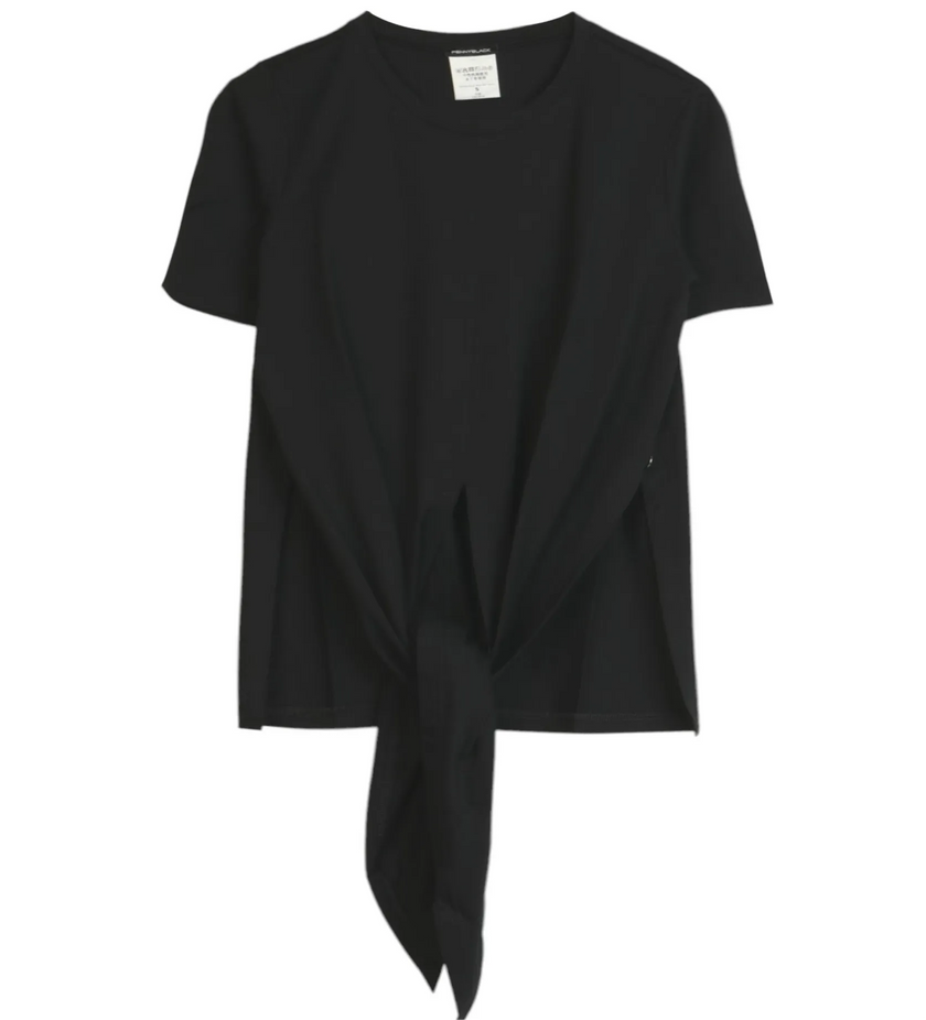 T-Shirt Basic Girocollo con Nodo Anteriore PENNYBLACK