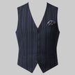 Gilet con righe verticali alternate