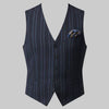 Gilet con righe verticali alternate