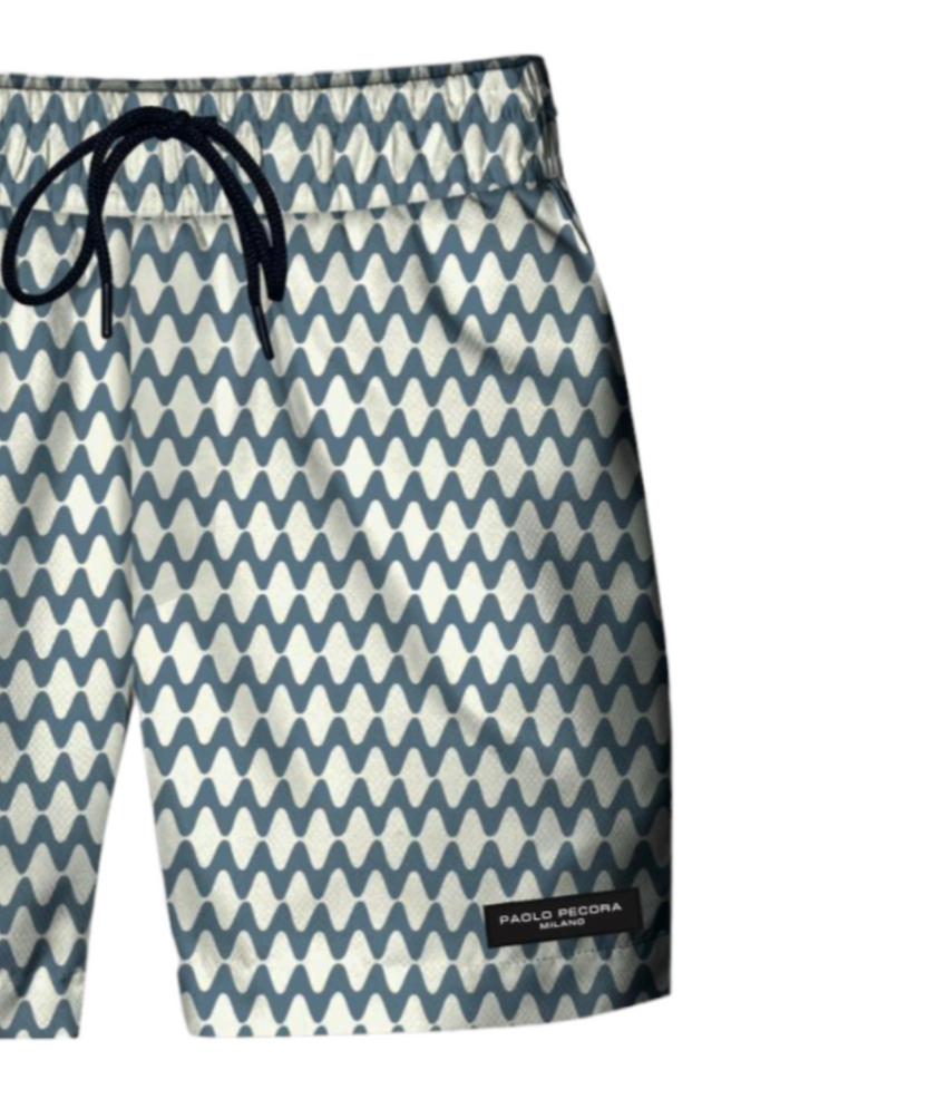 Costume boxer con tasche laccio e logo PAOLO PECORA